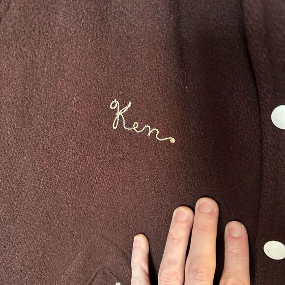 STUNNING VTG 1964 Letterman’s Jacket Mens Small State Champs Midcentury 1960s - Picture 3 of 10